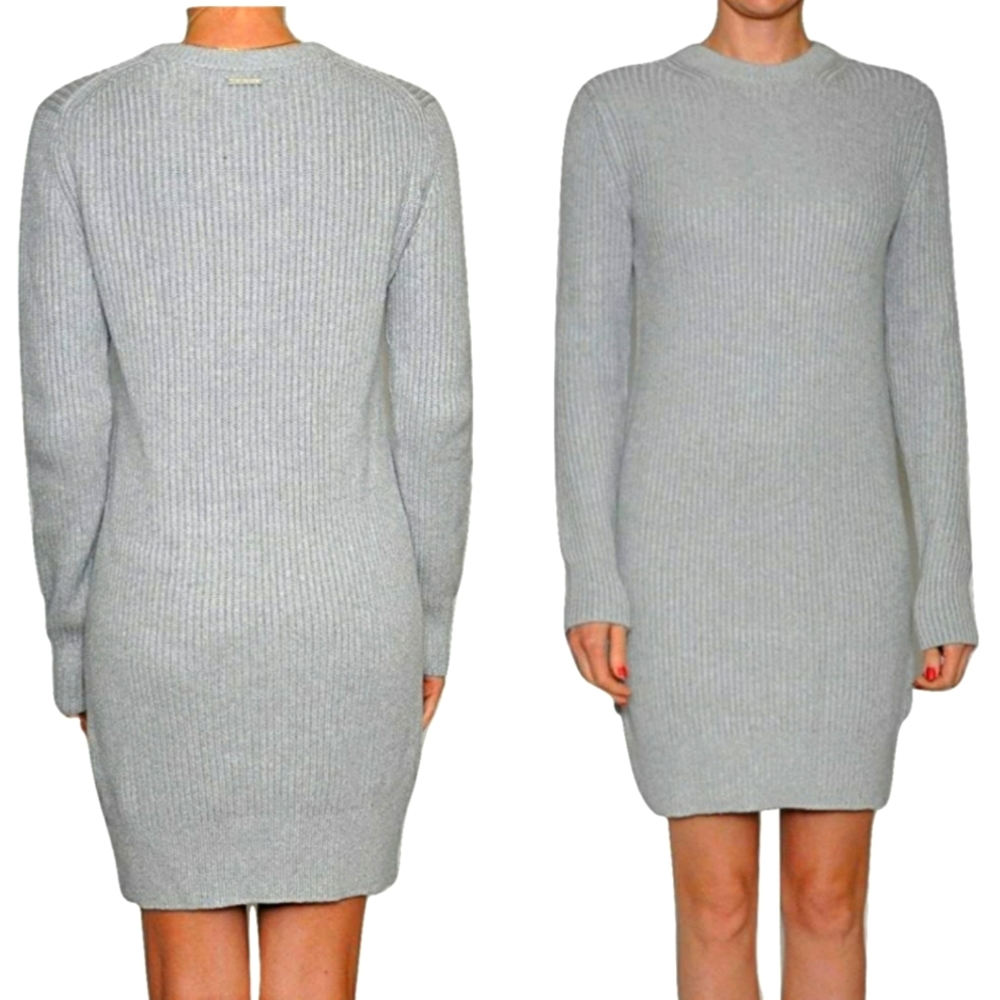 NWT Michael Kors ribbed knit gray sweater dress
